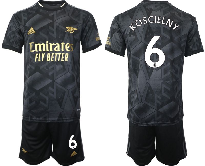 Men 2022-2023 Club Arsenal away black #6 Soccer Jersey